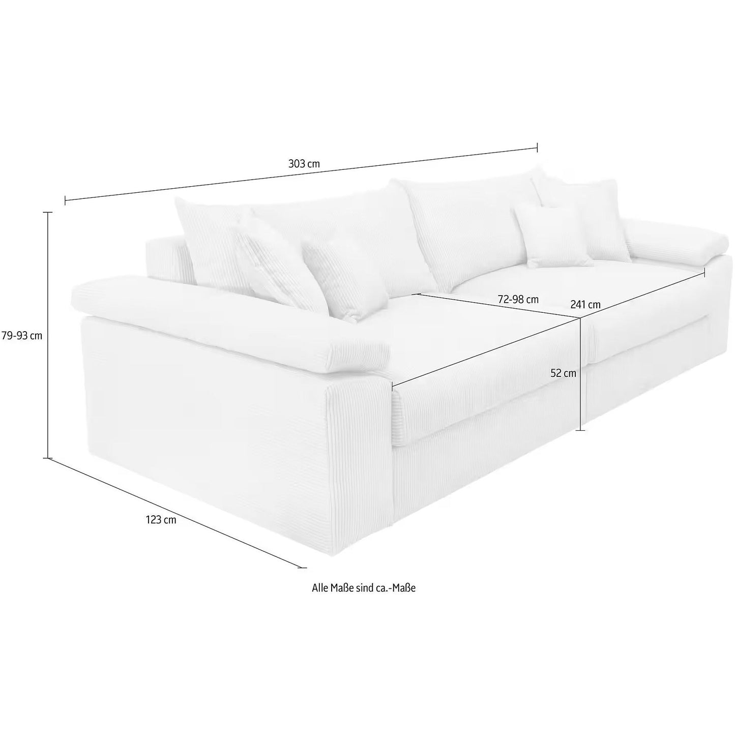 Sofa Big-Sofa B-Ware Soft&Cosy XXL ♻️ - refurned