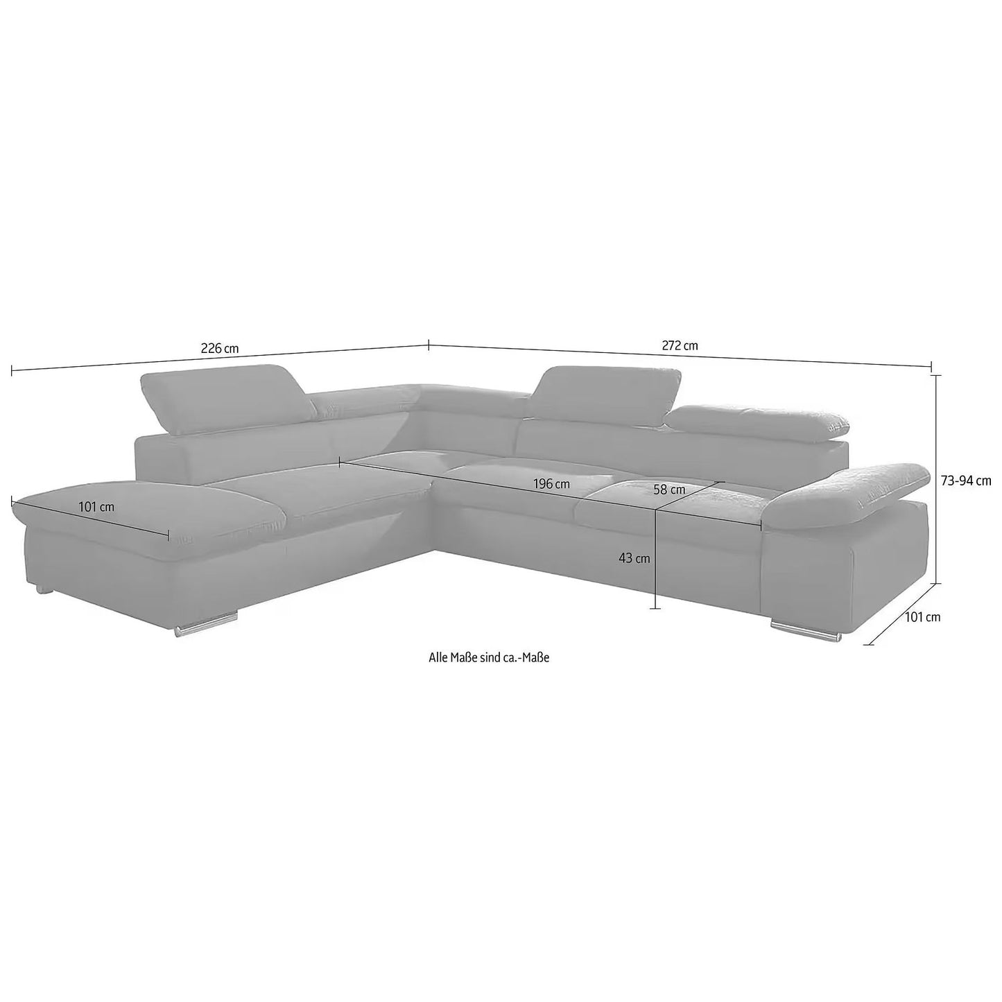 Sofa Ecksofa B-Ware Valantine ♻️ - refurned