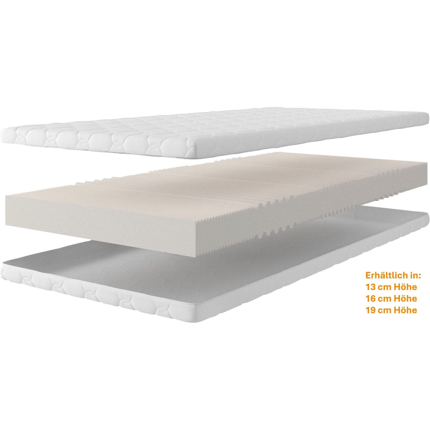 Mattress 90x200 cm remaining stock comfort foam mattress 7-zones - various heights ♻️
