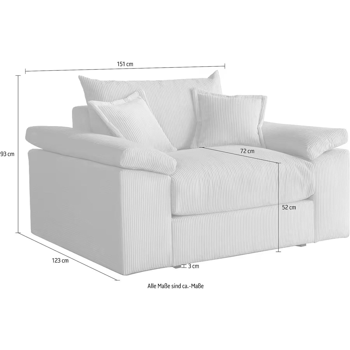 XXL-Sessel Bigsessel B-Ware Soft&Cosy ♻️ - refurned