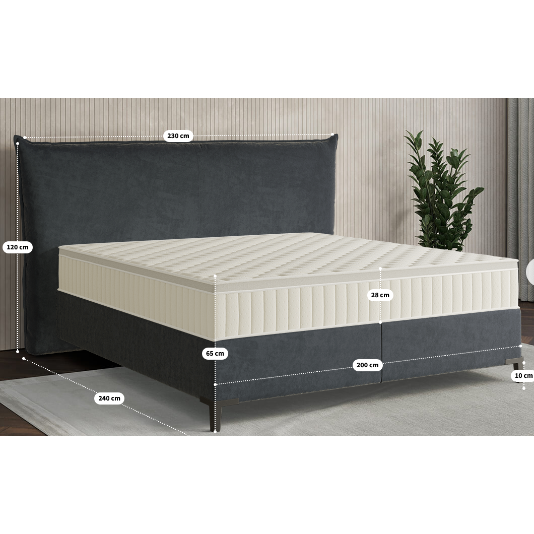 Boxspringbett Bett B-Ware in 200x220 cm ♻️