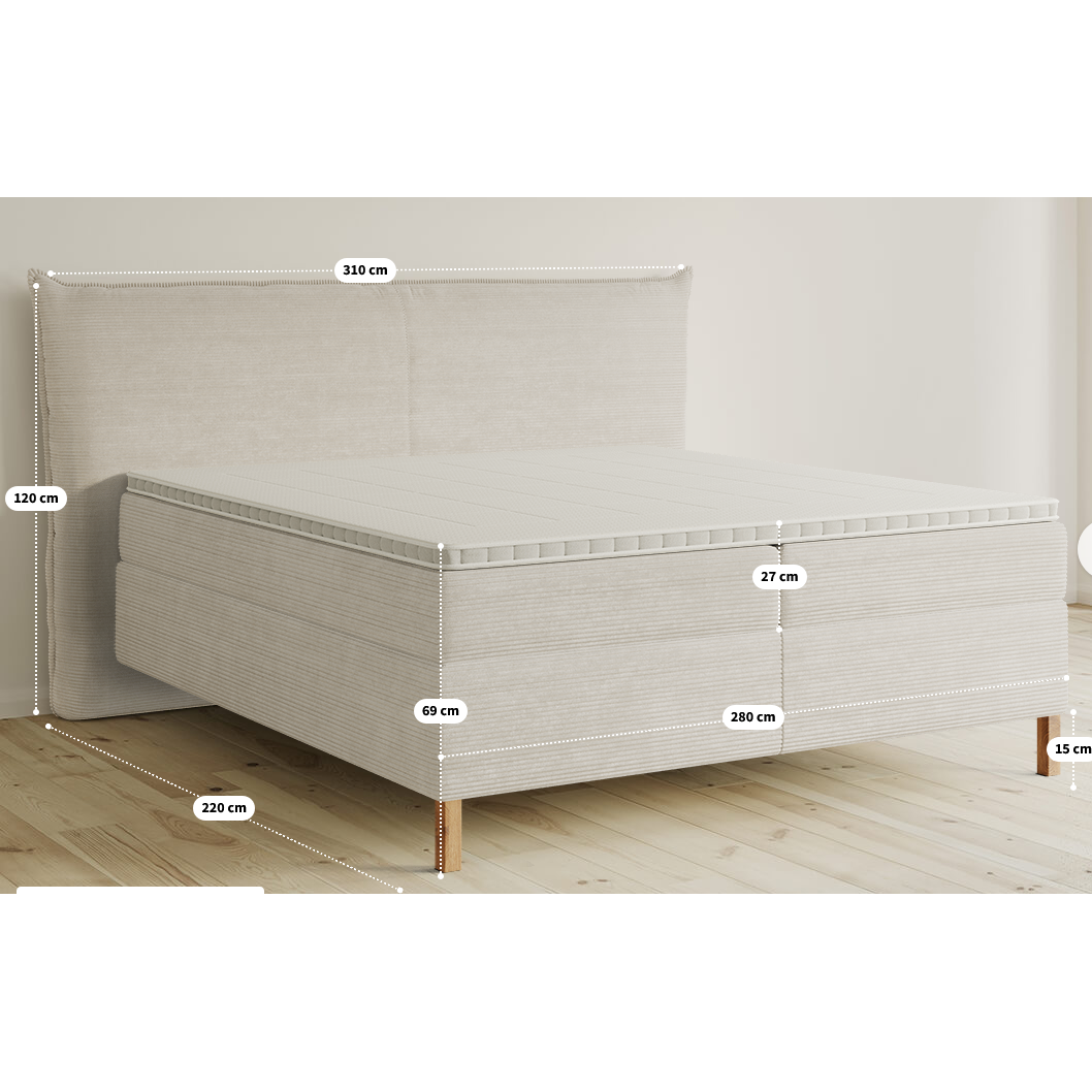 Boxspringbett Familienbett B-Ware in 280x200 cm ♻️