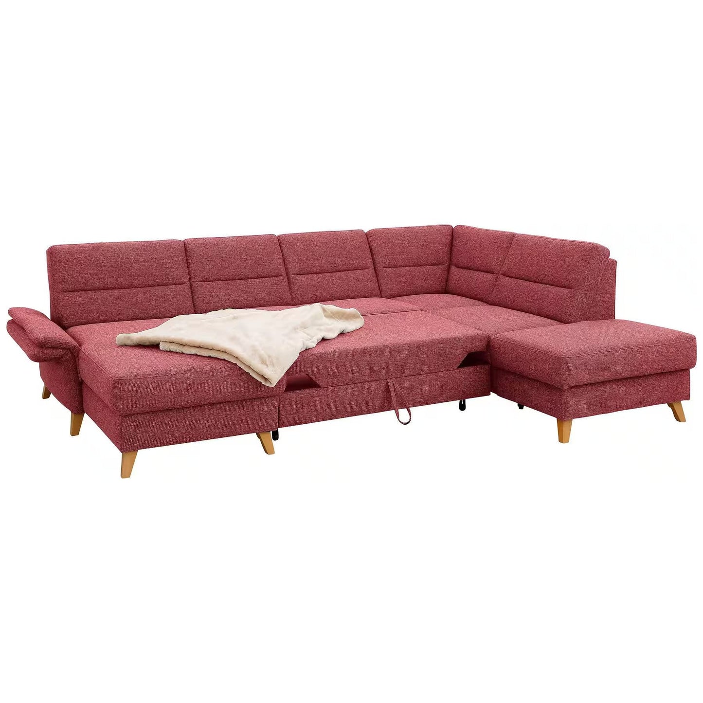 Sofa Wohnlandschaft B-Ware Westerland U-Form mit Schlaffunktion ♻️ - refurned