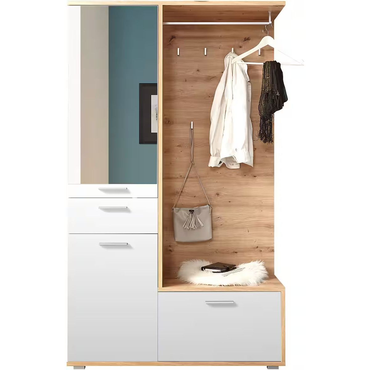 Kompaktgarderobe Garderobe Restposten Entra mit Spiegel ♻️