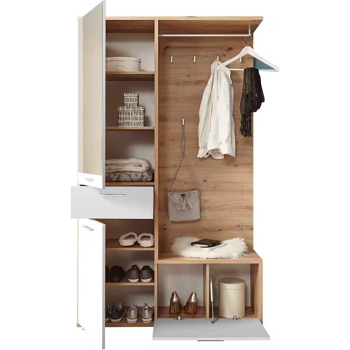 Kompaktgarderobe Garderobe Restposten Entra mit Spiegel ♻️