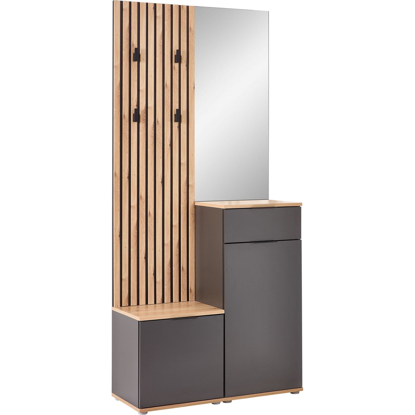 Kompaktgarderobe Garderobe Restposten Simple mit Spiegel ♻️