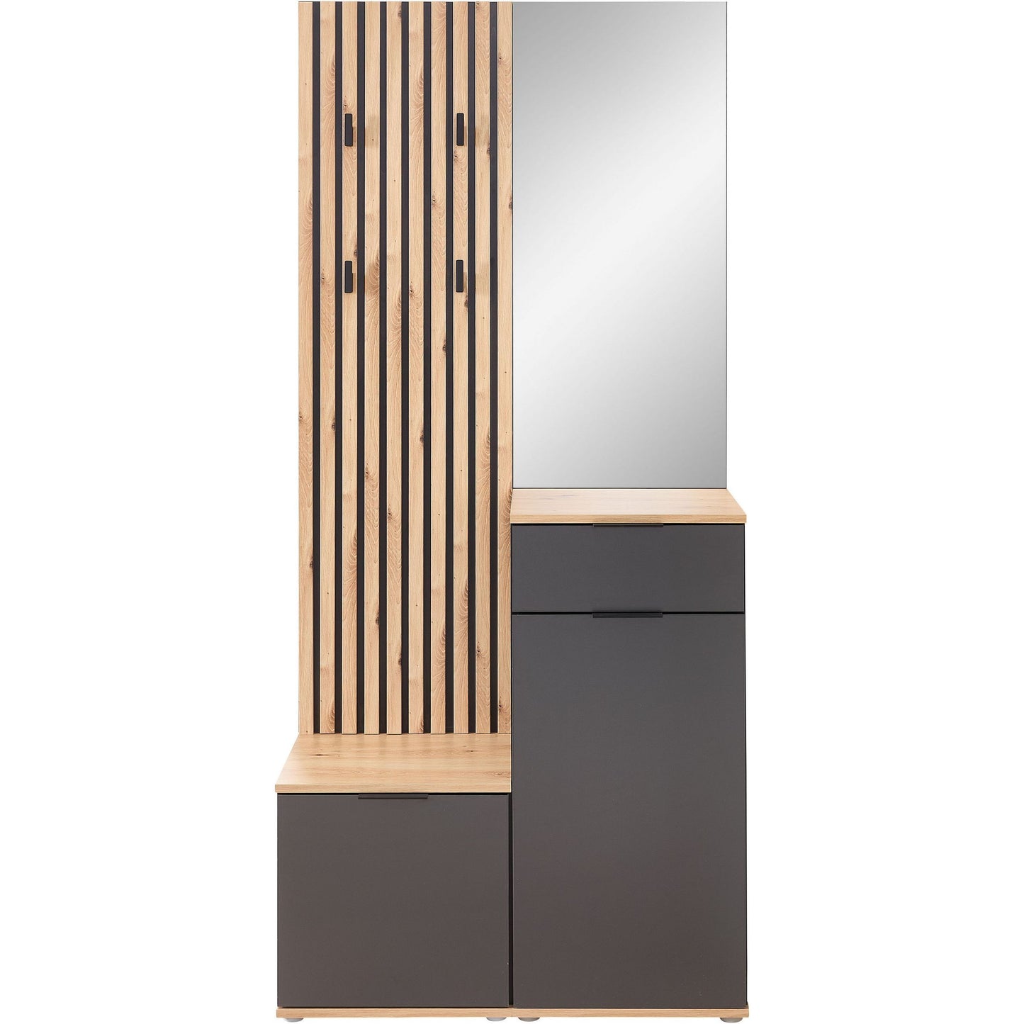 Kompaktgarderobe Garderobe Restposten Simple mit Spiegel ♻️