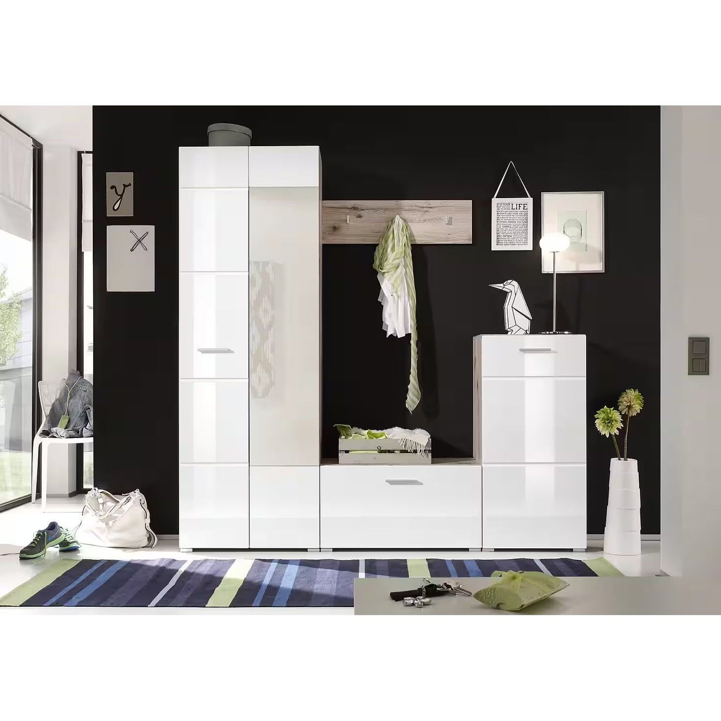 Kompaktgarderobe Garderobe Restposten Sixx mit Spiegel ♻️