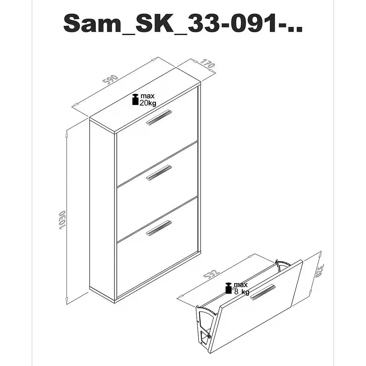 Schuhschrank Schuhkipper Sam div. Farben ♻️
