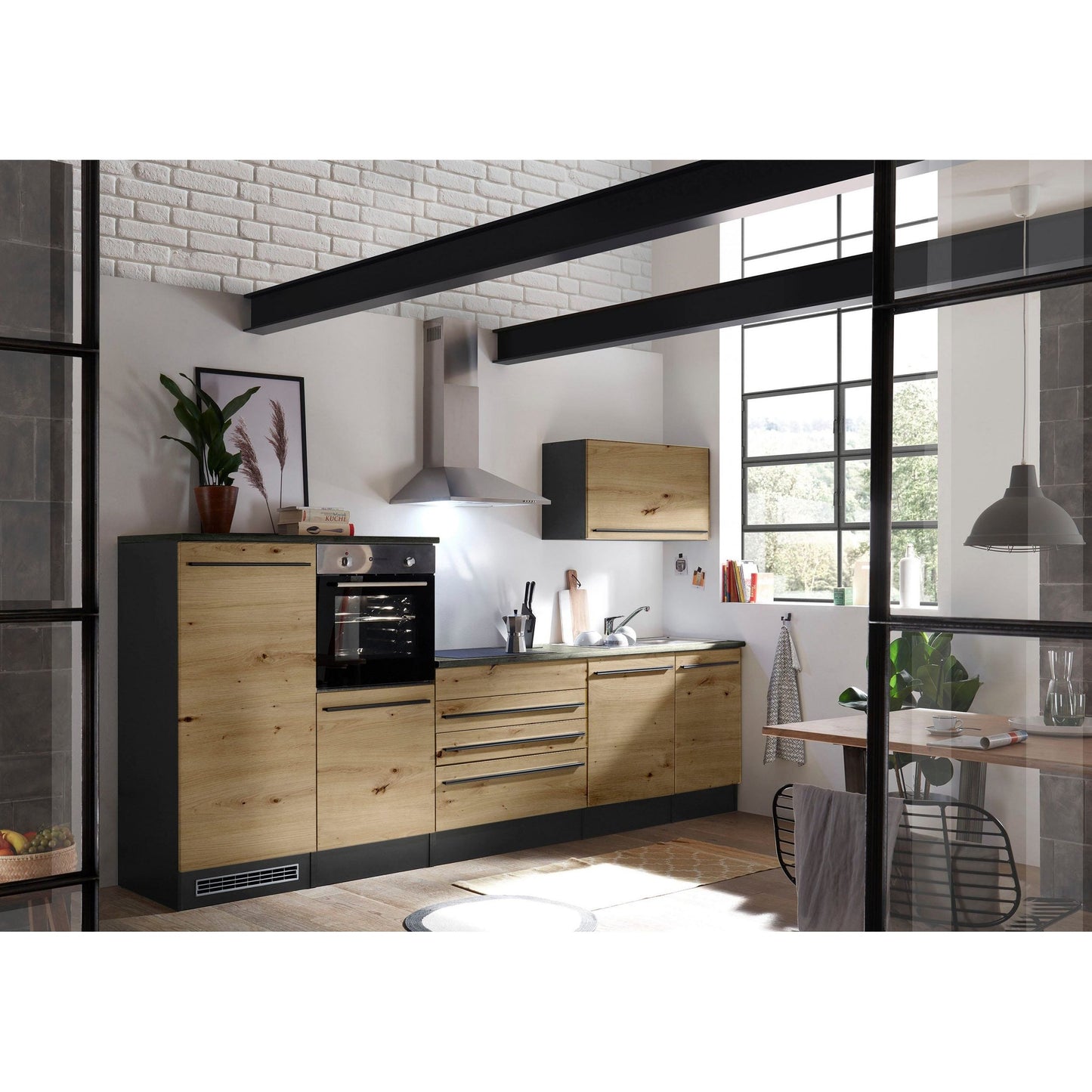 Kitchen kitchen block B-stock Jazz with electrical appliances 320 cm oak ♻️