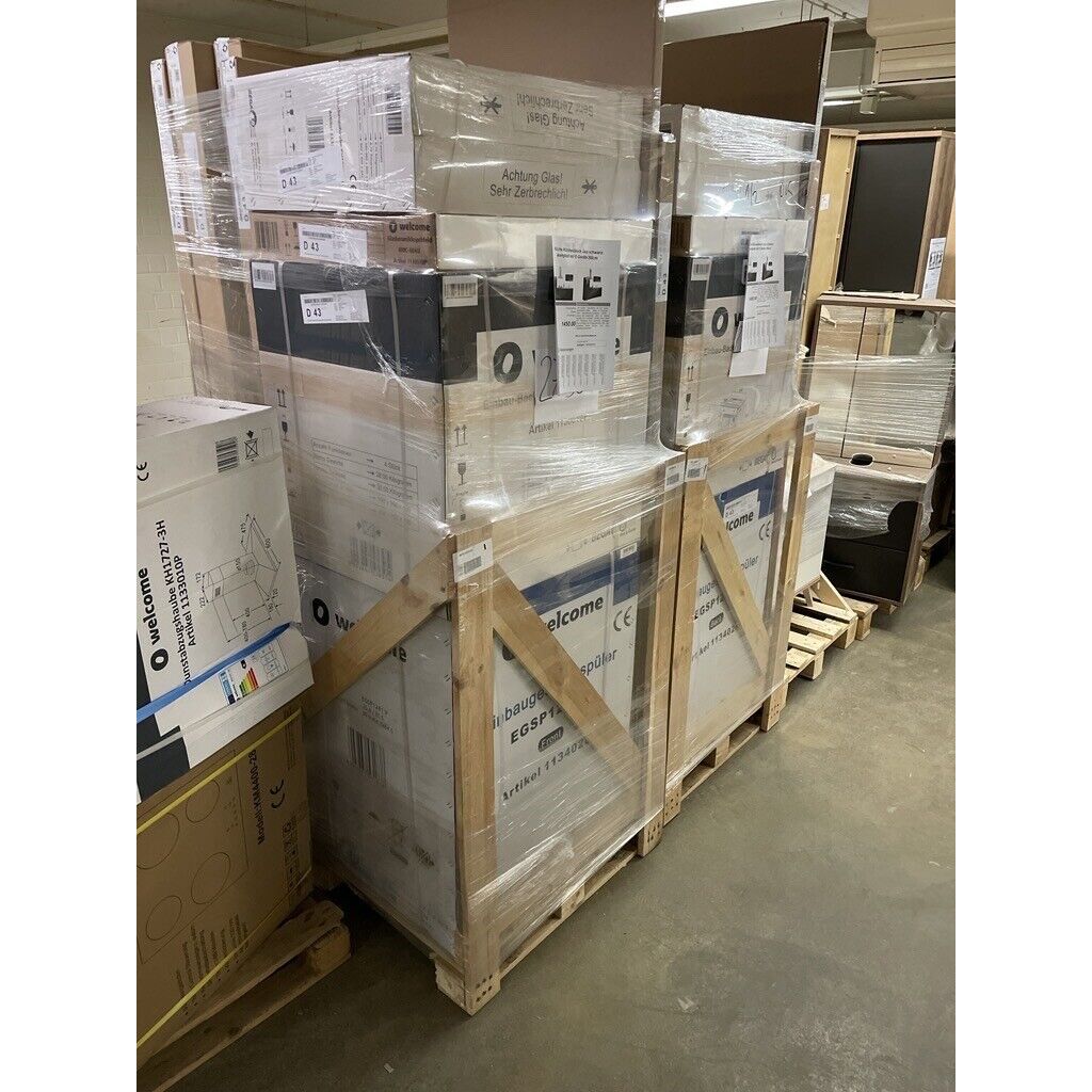 Küche Küchenblock Eckküche komplett mit E-Geräte JAZZ Schwarz B-Ware ♻️ - refurned