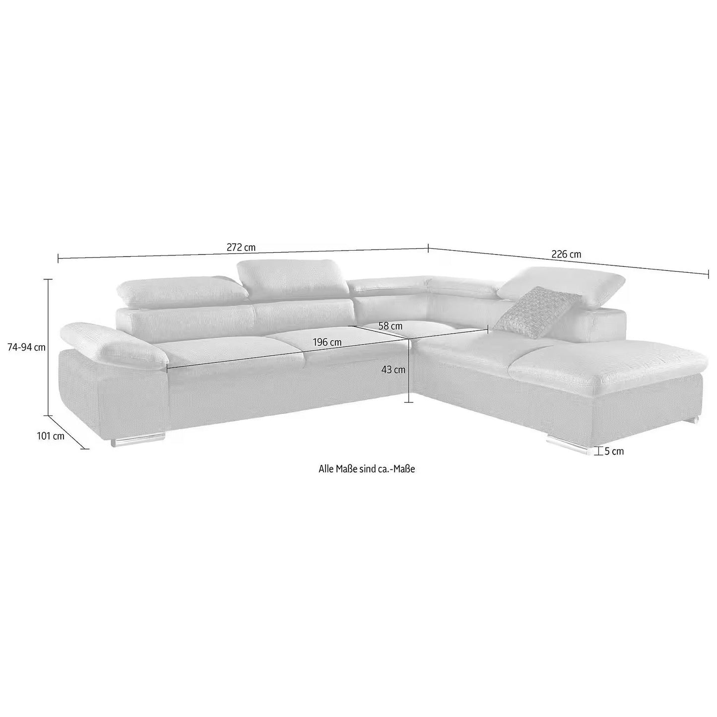 Sofa Ecksofa B-Ware Valantine ♻️