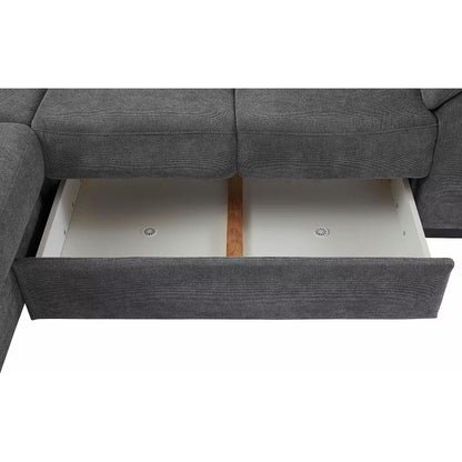 Sofa Ecksofa B-Ware Montego L-Form mit Schlaffunktion + Schubkasten ♻️