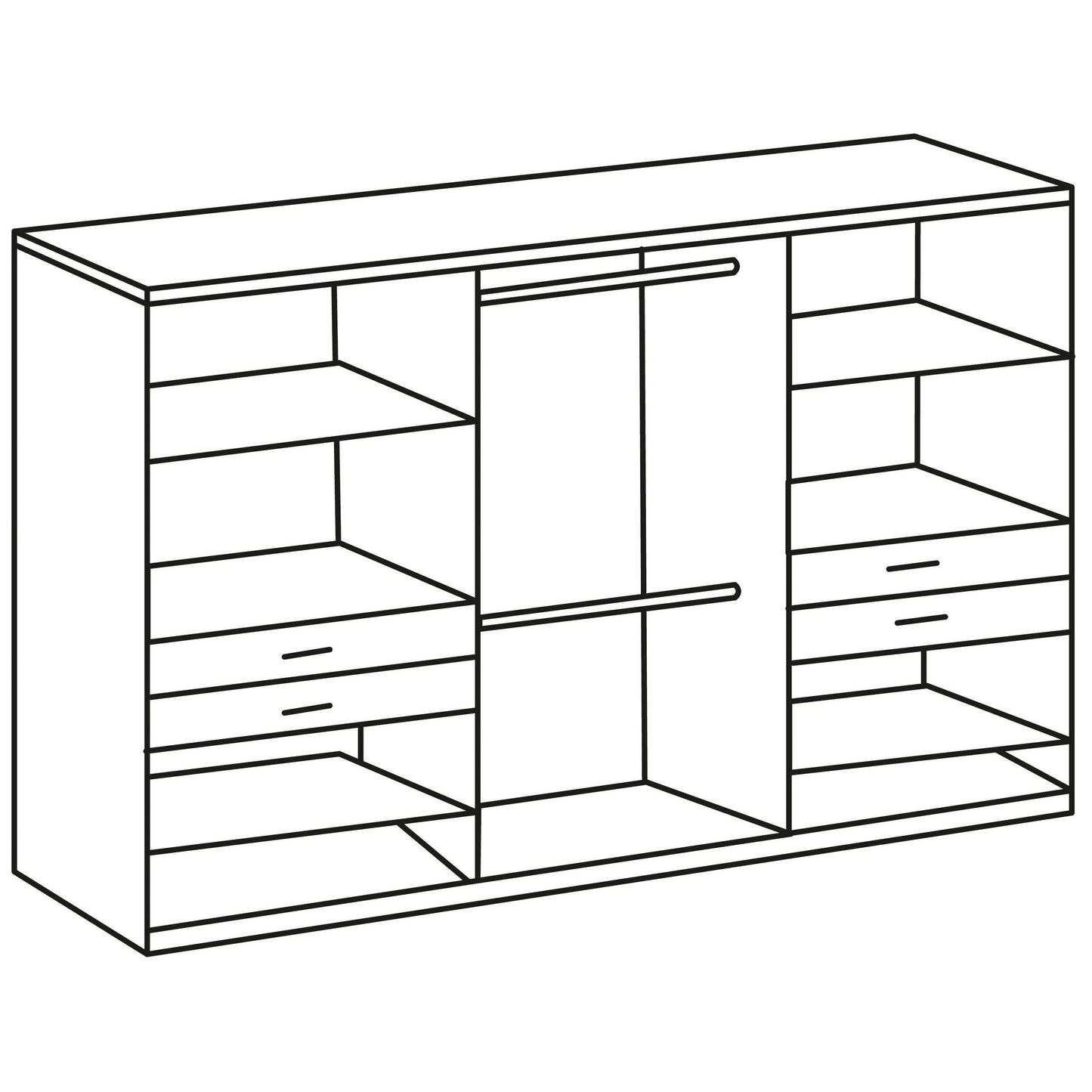 Kleiderschrank Drehtürenschrank Taiga 🔶