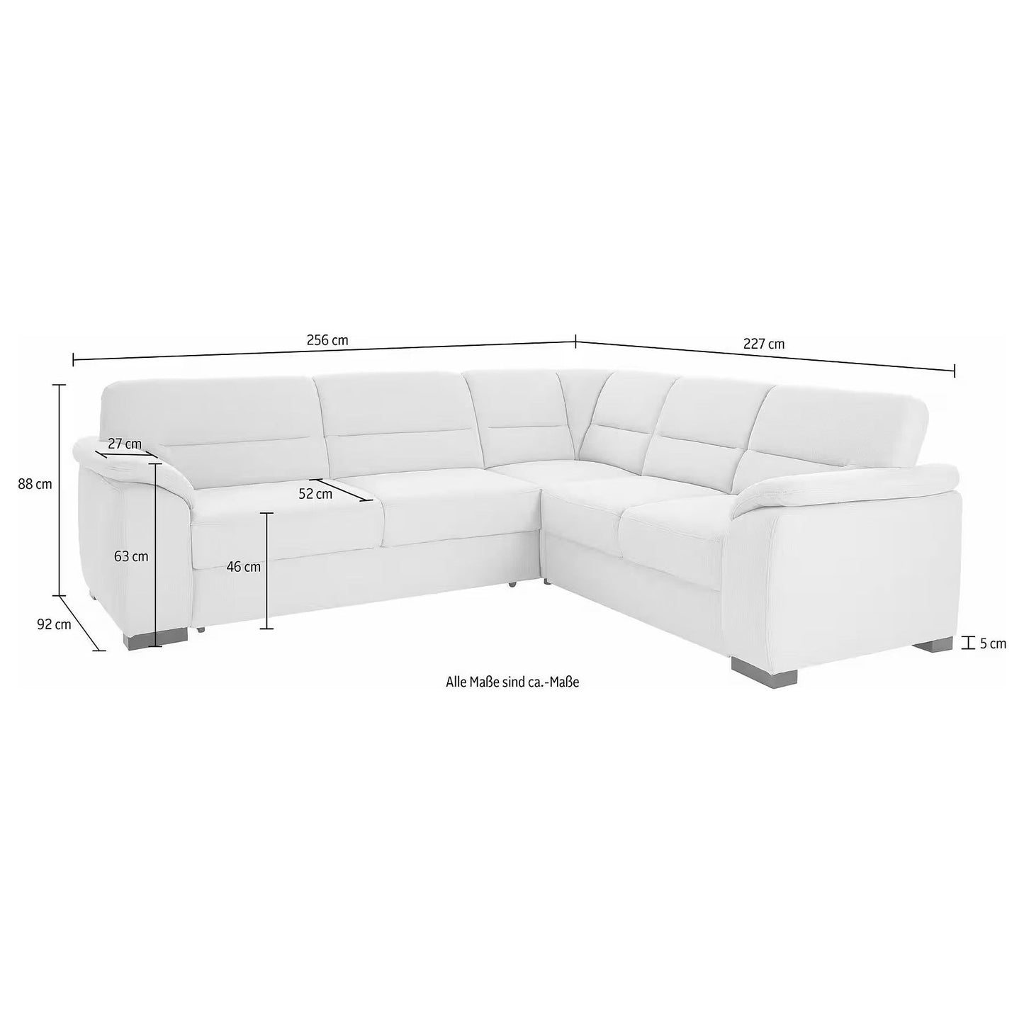 Sofa Ecksofa B-Ware Montego L-Form mit Schlaffunktion + Schubkasten ♻️