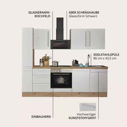 Keuken keukenblok B-keus compleet met inbouwapparatuur FLORIDA 240 cm ♻️