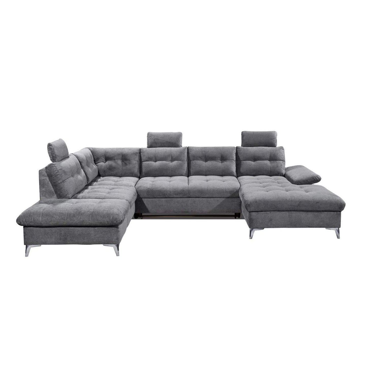 Wohnlandschaft Sofa U-Form Evora mit Schlaffunktion 🔶