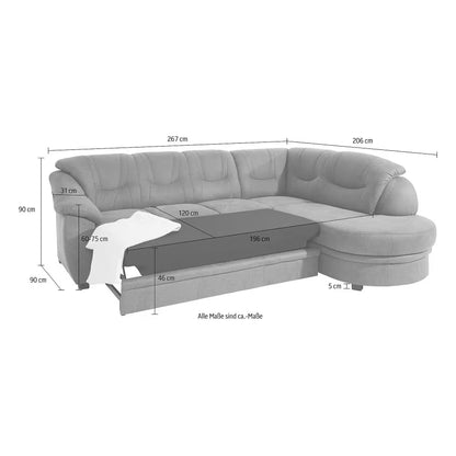 Sofa Ecksofa B-Ware Savoni L-Form mit Schlaffunktion ♻️