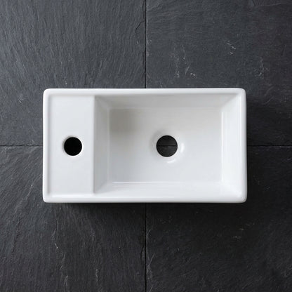 Aufsatzwaschbecken 40er Mineral – Weiß ♻️
