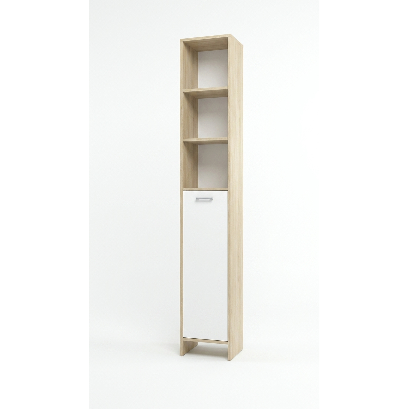 BOOM Hochschrank – Sonoma / Weiß ♻️