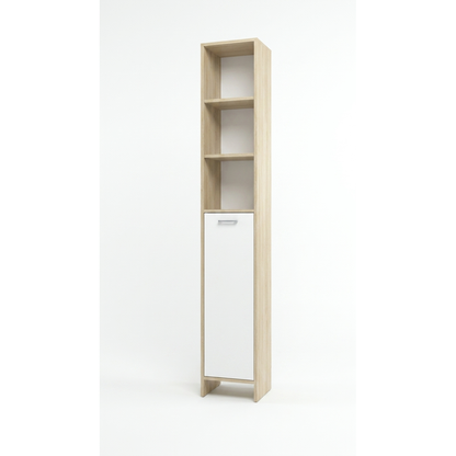 BOOM Hochschrank – Sonoma / Weiß ♻️