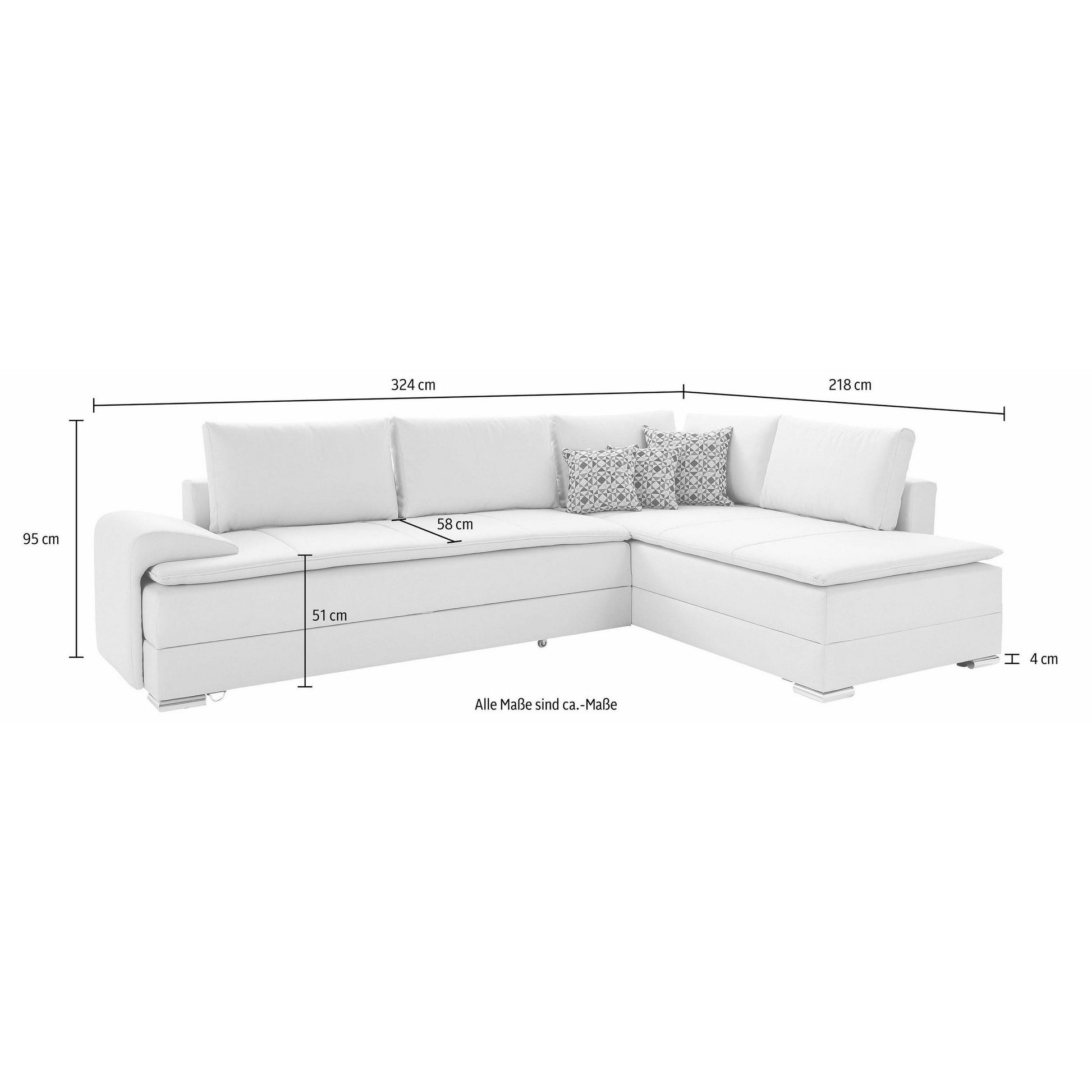 Ecksofa Night & Day L-Form Dauer-Schlaffunktion ♻️