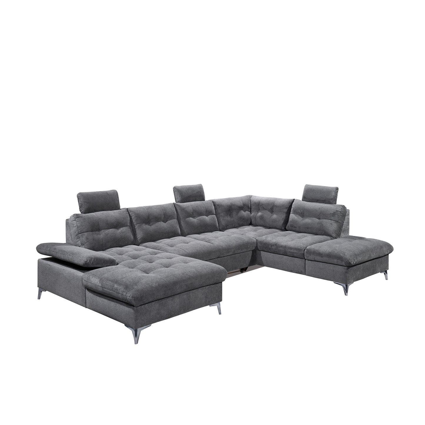 Wohnlandschaft Sofa U-Form Evora mit Schlaffunktion 🔶