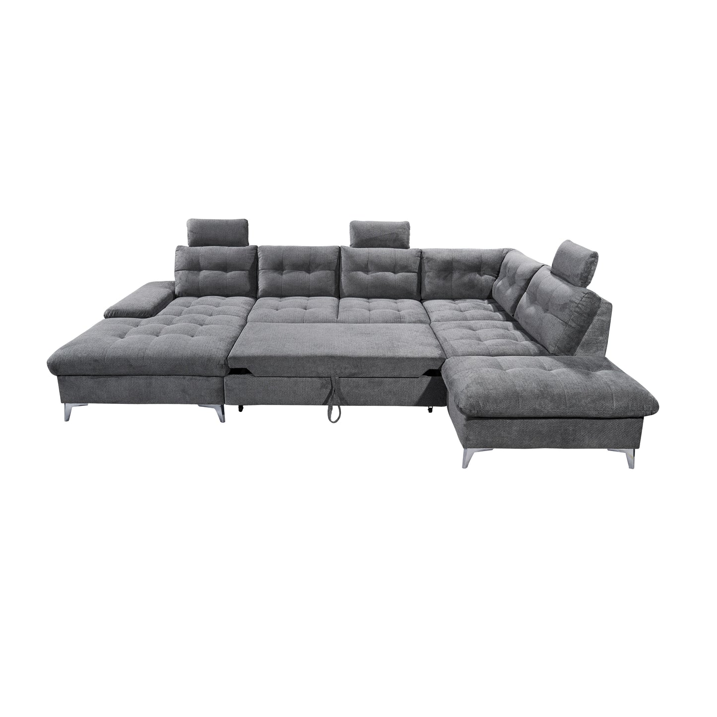 Wohnlandschaft Sofa U-Form Evora mit Schlaffunktion 🔶