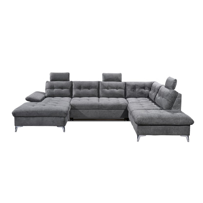 Wohnlandschaft Sofa U-Form Evora mit Schlaffunktion 🔶