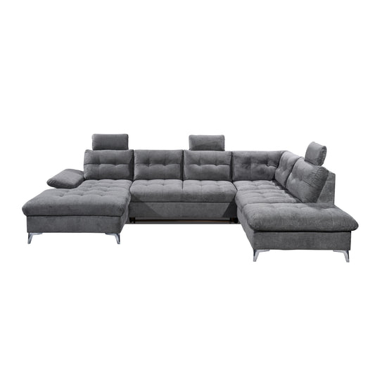Wohnlandschaft Sofa U-Form Evora mit Schlaffunktion 🔶