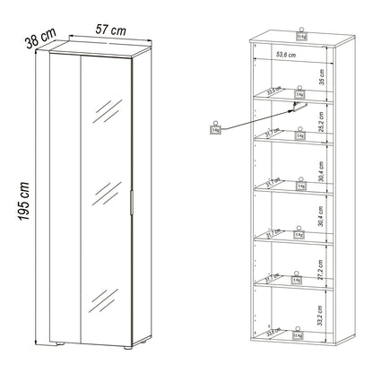 Garderobenschrank Garderobe Volano mit Spiegel ♻️