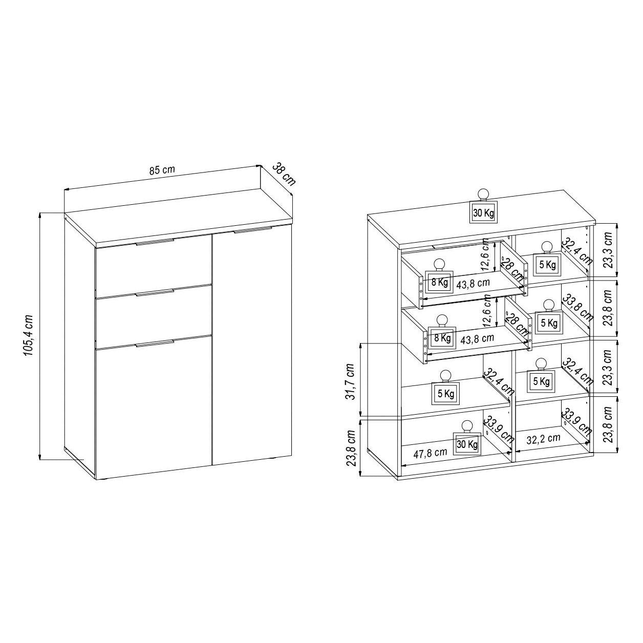 Garderobenschrank Schuhschrank Milan ♻️