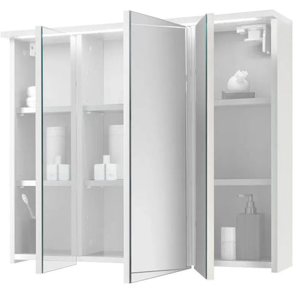 TWO Mirror Cabinet with Lighting 100 – Titanium / White ♻️