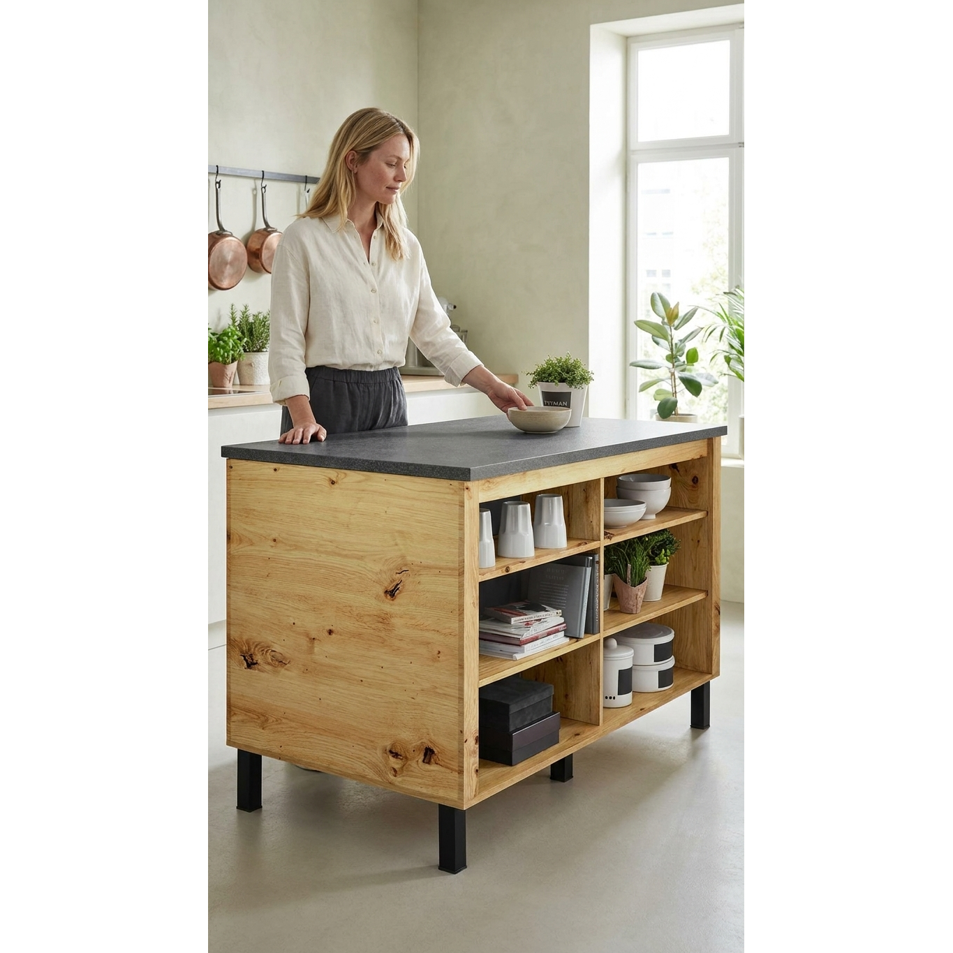 Küche CALGARY Kücheninsel I 140 – Artisan Eiche ♻️