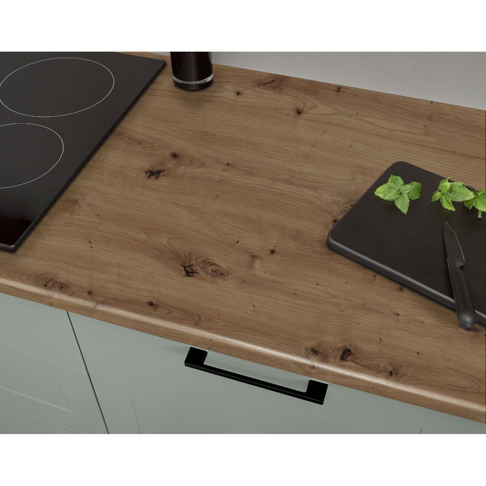 Küche Küchenblock B-Ware Eckküche komplett mit E-Geräte MARSEILLE Grün ♻️