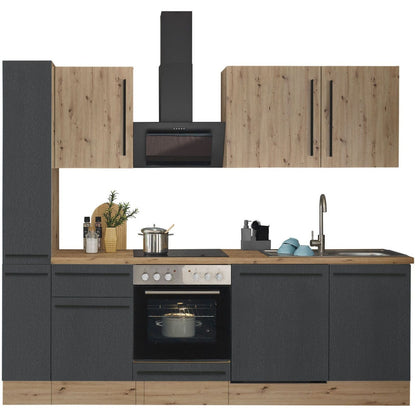 Küche Küchenblock B-Ware komplett mit E-Geräte FLORIDA 250 cm 