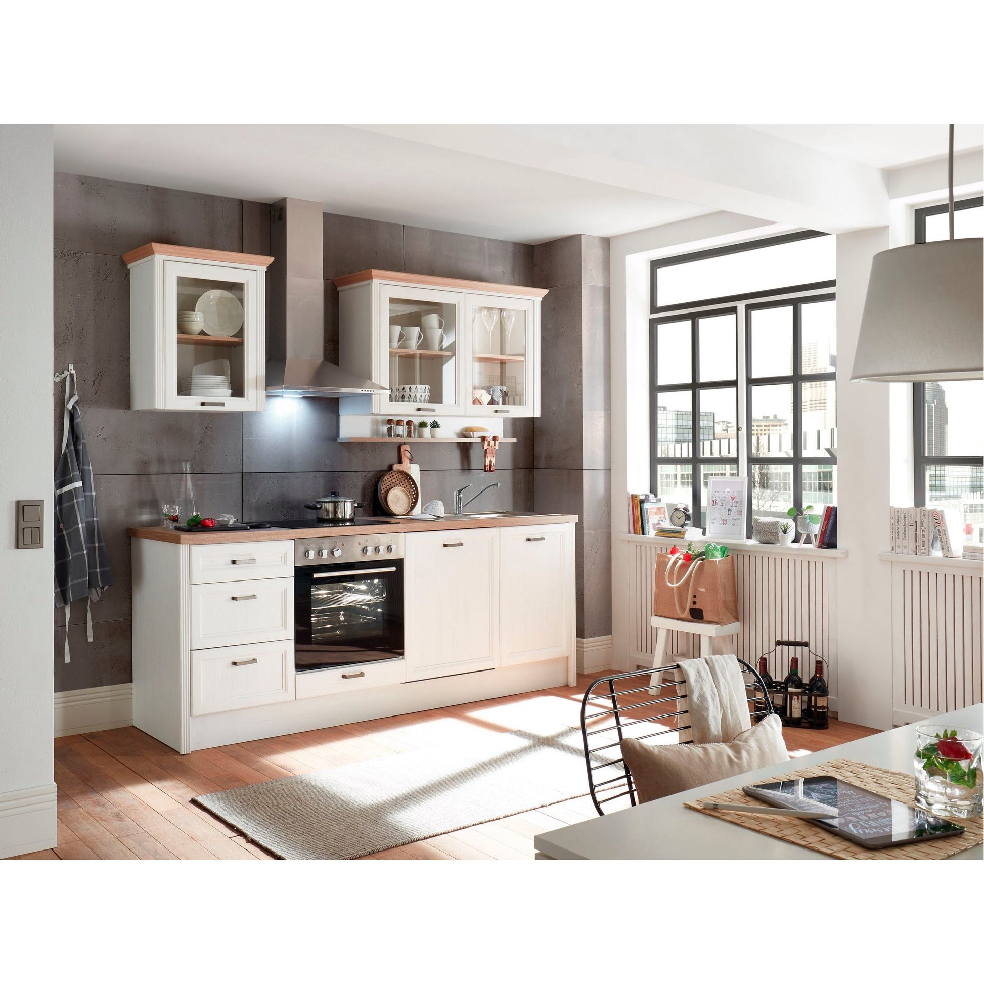 Küche Küchenblock JASMIN ohne E-Geräte in Pinie B-Ware ♻️