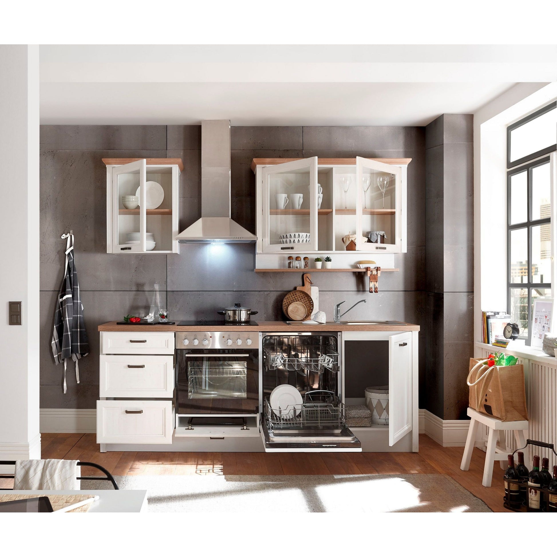 Küche Küchenblock JASMIN ohne E-Geräte in Pinie B-Ware ♻️