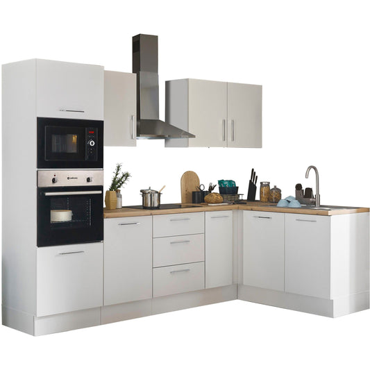 Küche Küchenblock Winkelküche B-Ware mit E-Geräte Turin 270x175 cm ♻️