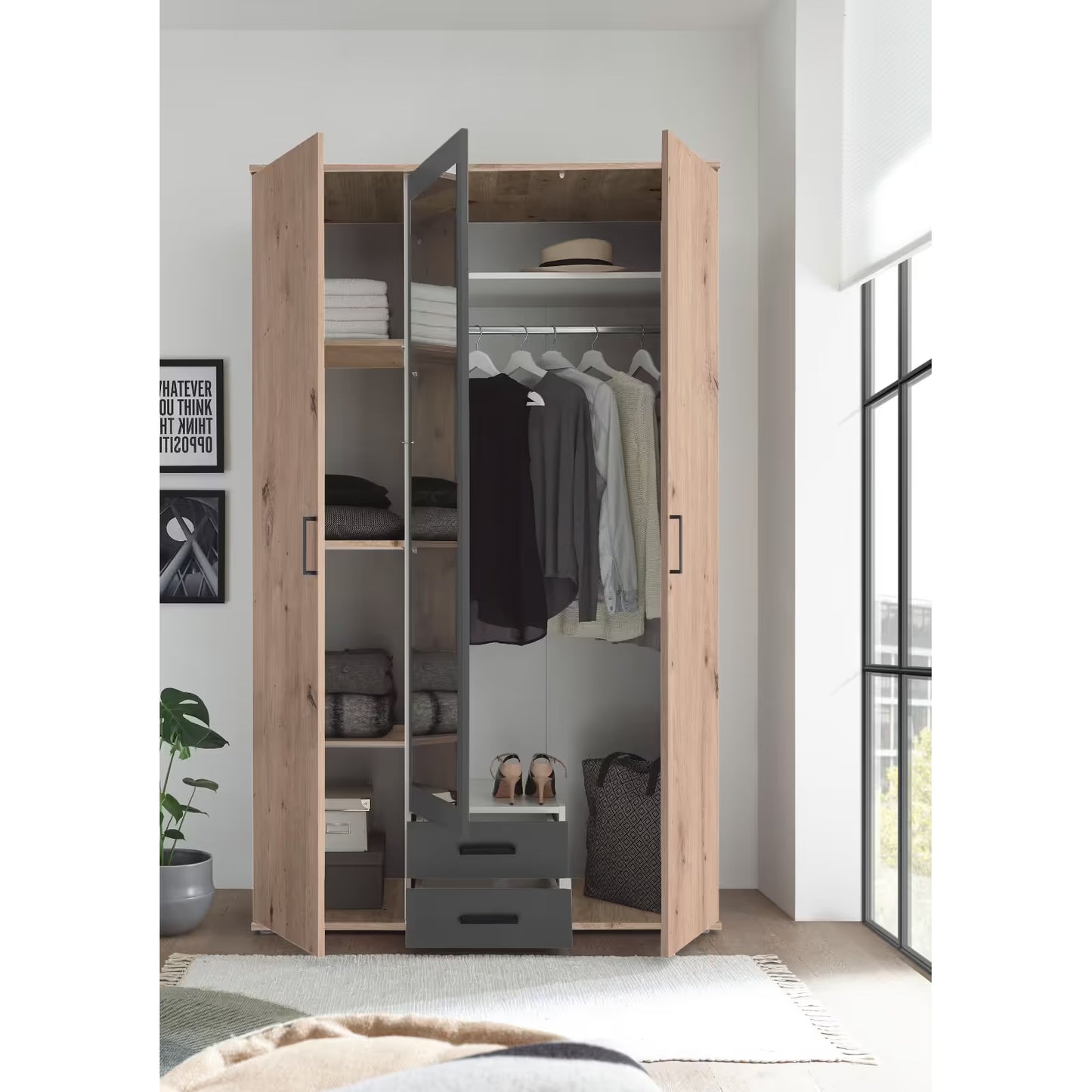 Kleiderschrank Drehtürenschrank Chicago 🔶