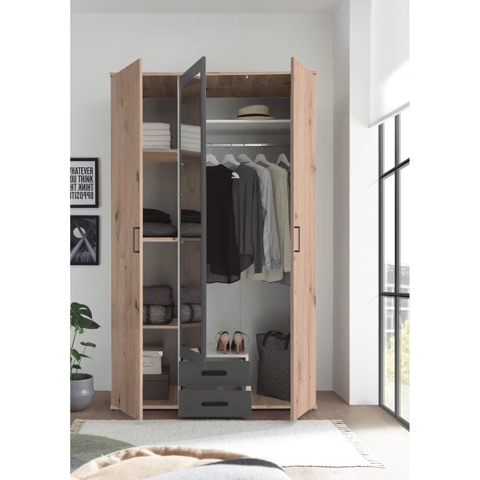 Kleiderschrank Drehtürenschrank Chicago 🔶