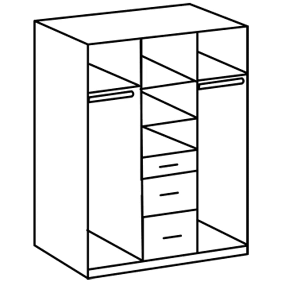 Kleiderschrank Drehtürenschrank Click 🔶
