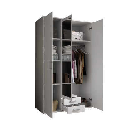 Kleiderschrank Drehtürenschrank Karl mit Spiegel 🔶