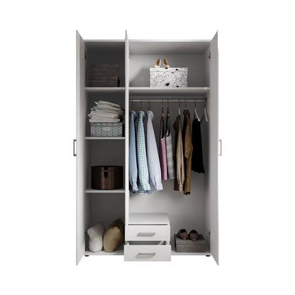 Kleiderschrank Drehtürenschrank Karl mit Spiegel 🔶