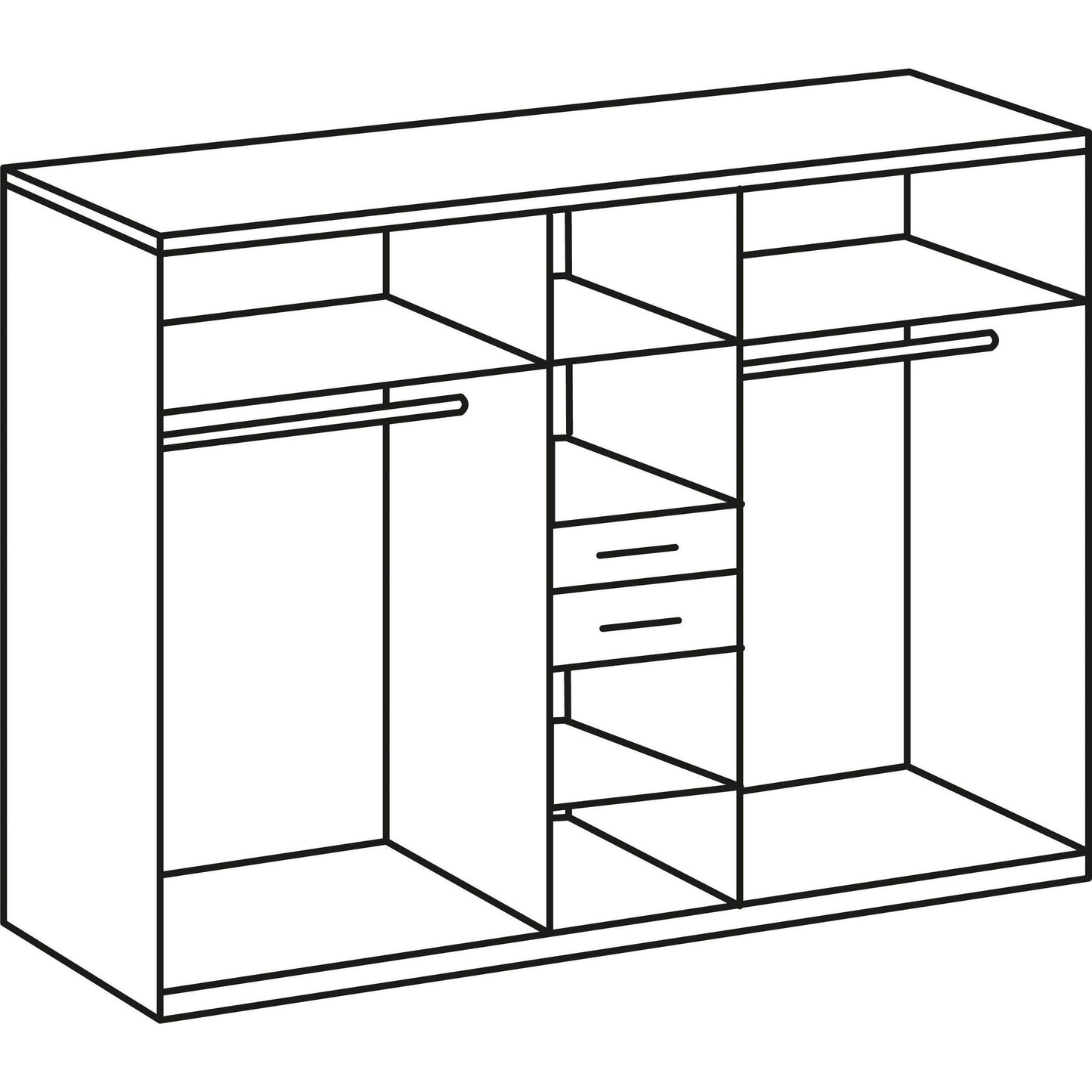 Kleiderschrank Drehtürenschrank Vanea 🔶