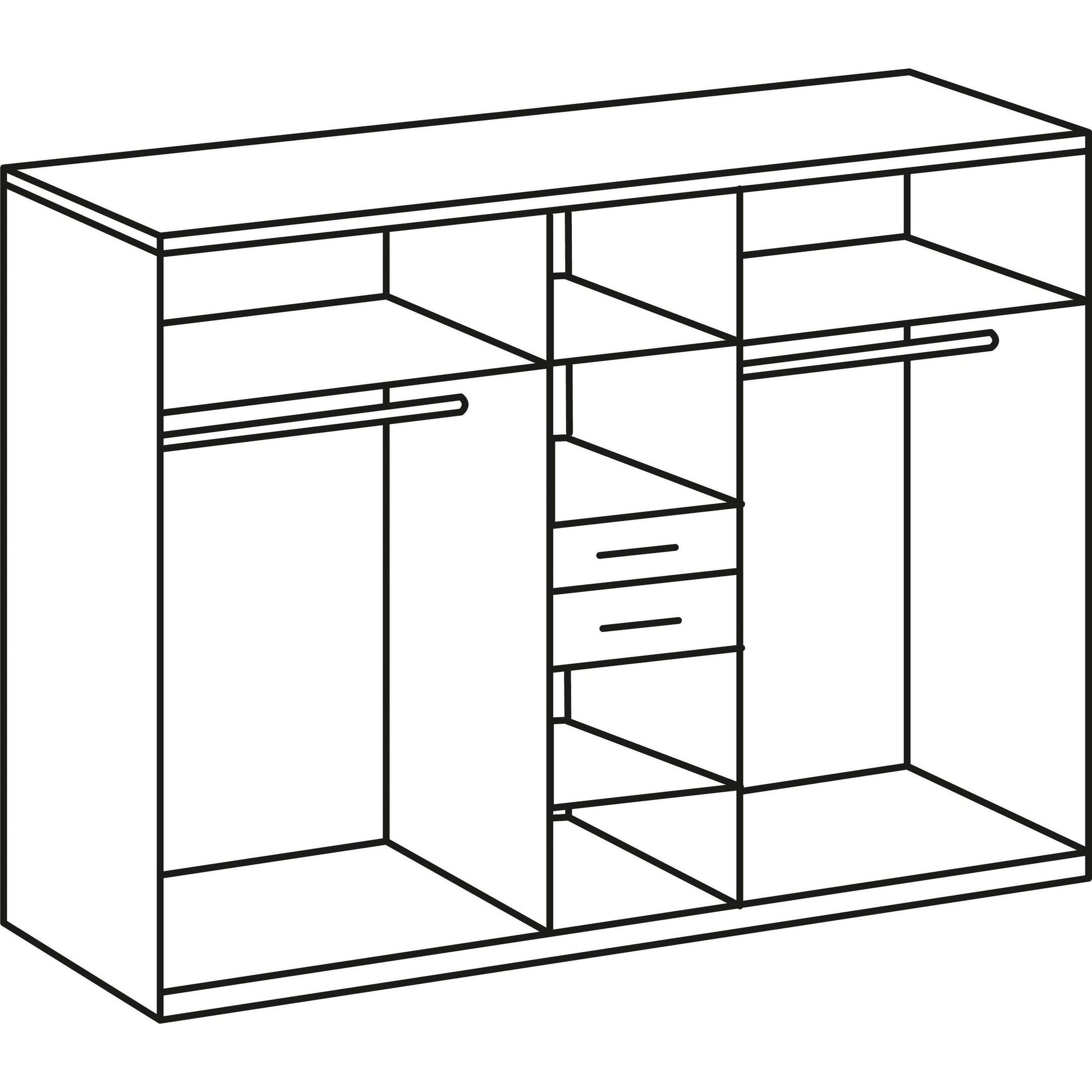 Kleiderschrank Drehtürenschrank Vanea 🔶