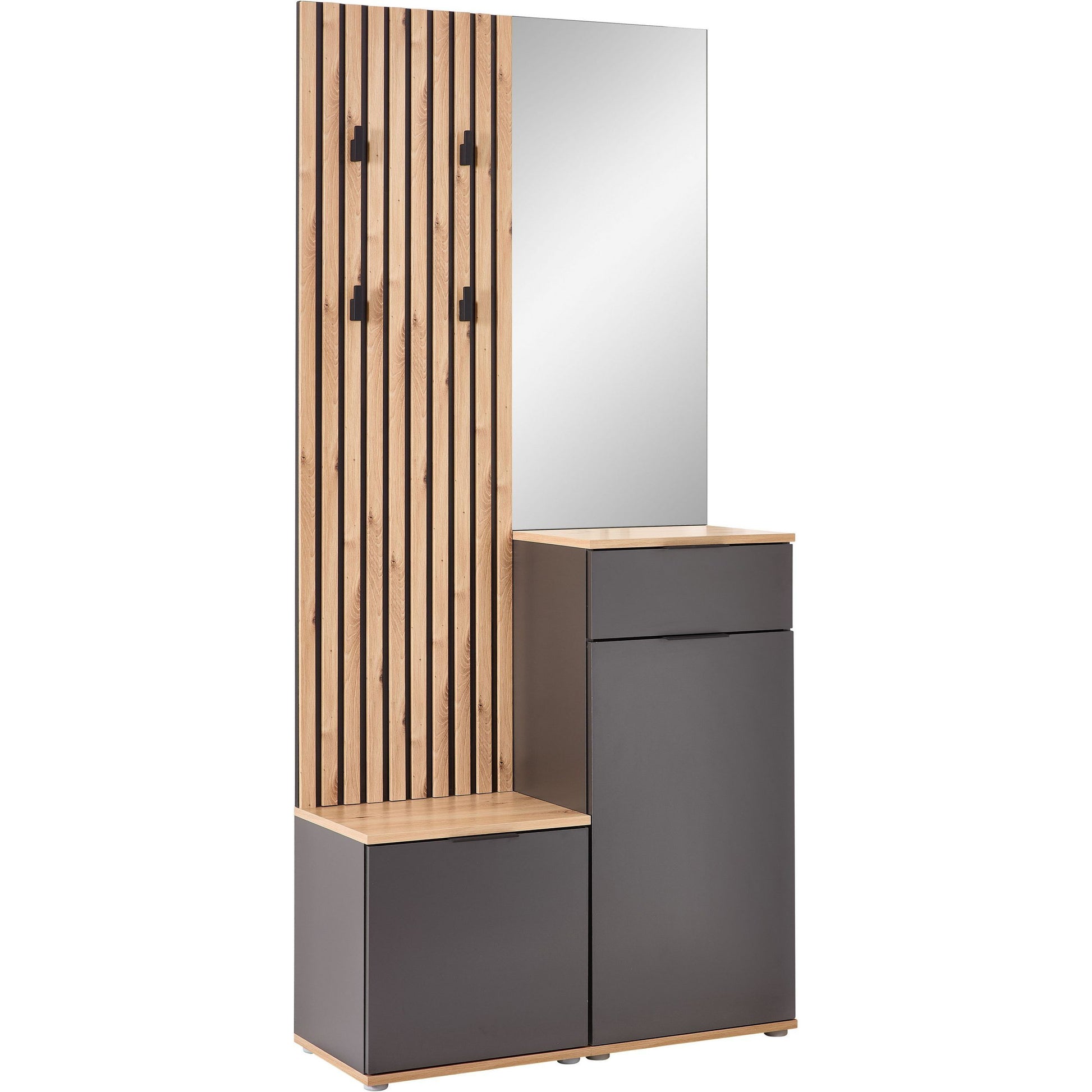 Kompaktgarderobe Garderobe Restposten Simple mit Spiegel ♻️