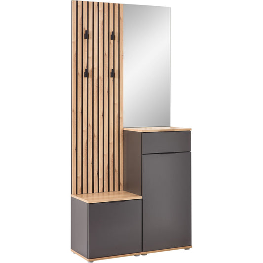 Kompaktgarderobe Garderobe Restposten Simple mit Spiegel ♻️