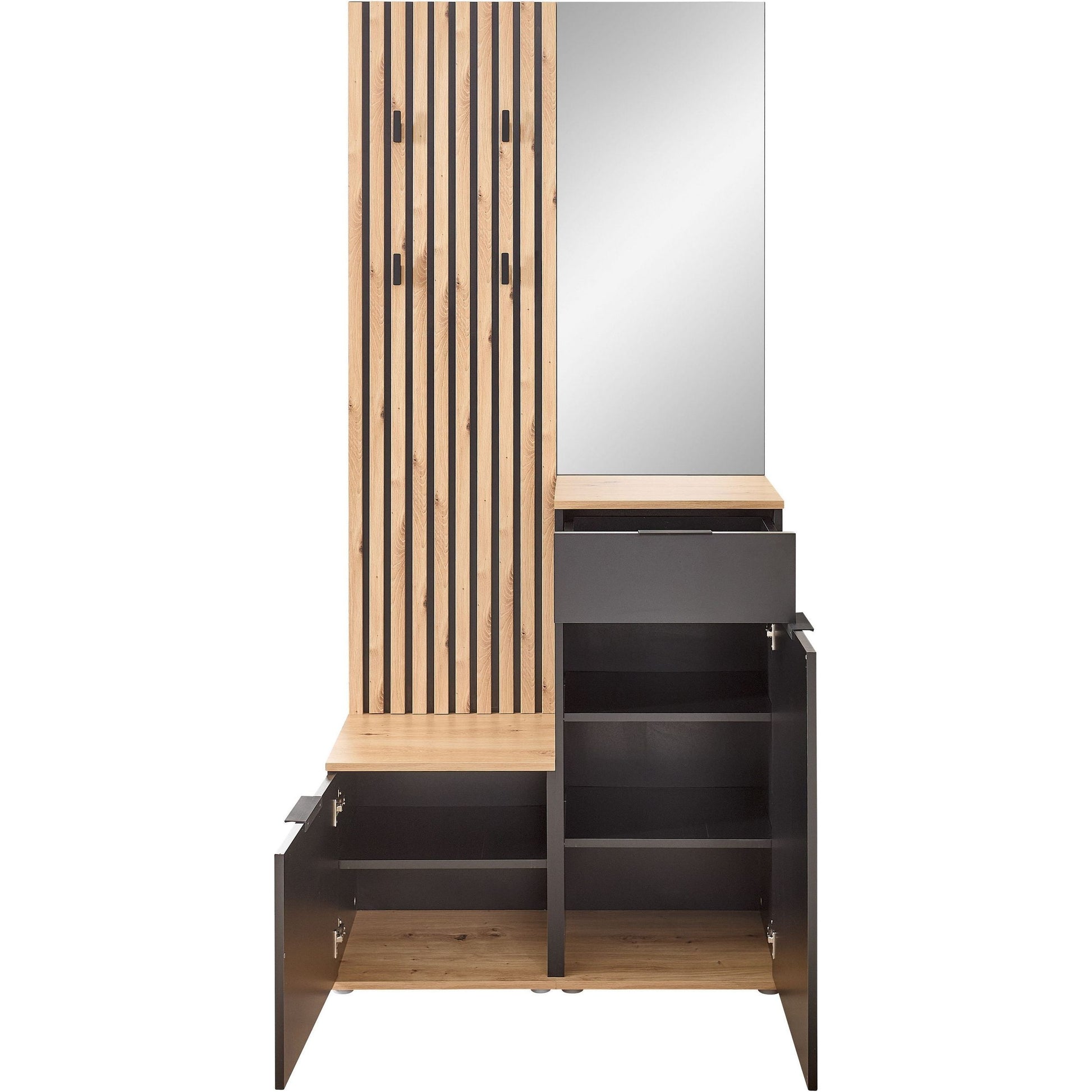 Kompaktgarderobe Garderobe Restposten Simple mit Spiegel ♻️