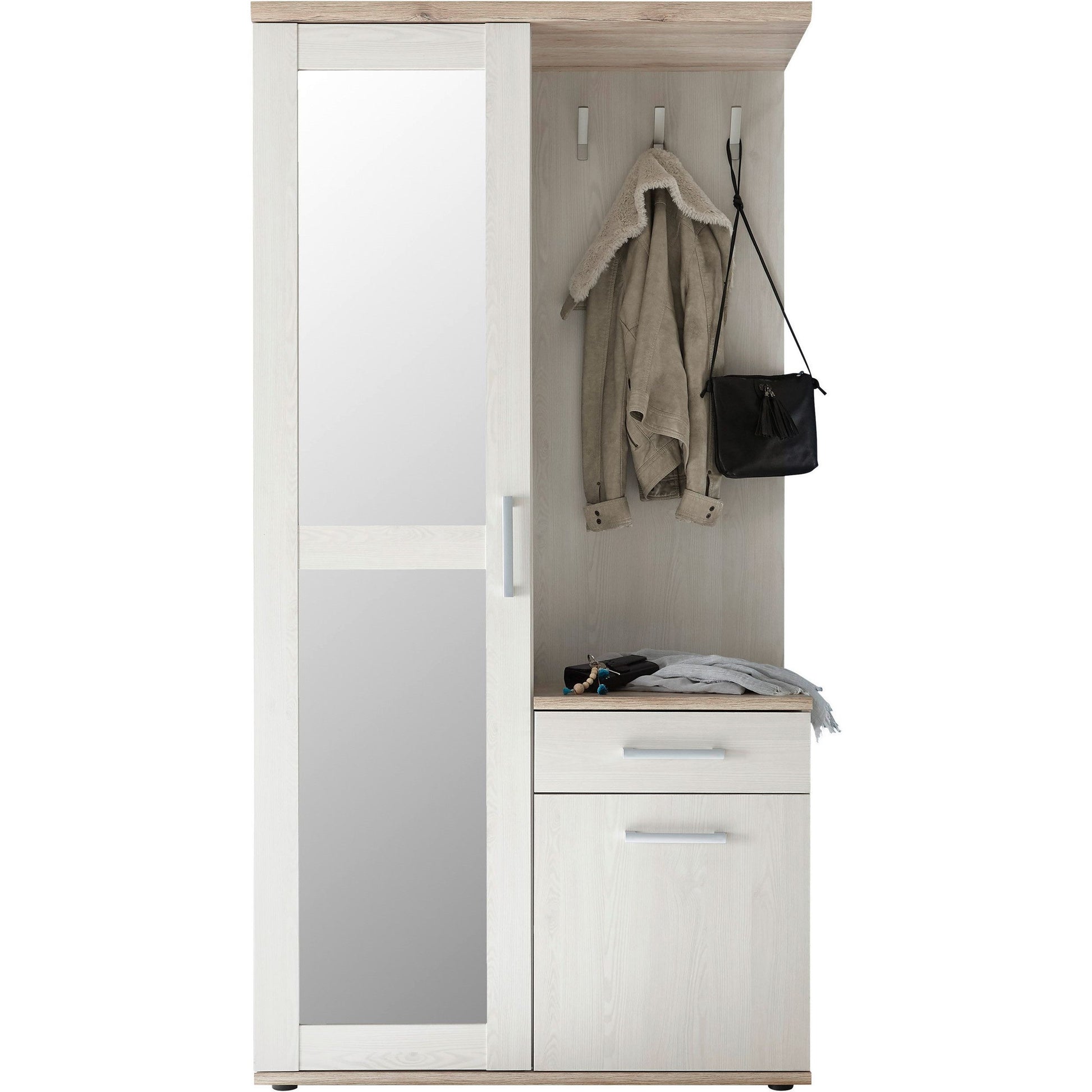 Kompaktgarderobe Garderobe Romance mit Spiegel ♻️